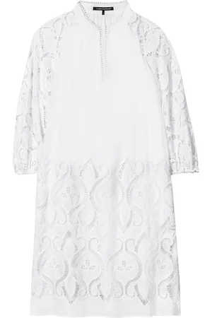 Luisa Cerano Floral Dress with Stand Collar