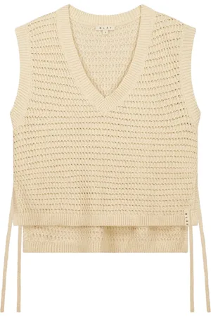OLAF HUSSEIN Open Knit Vest Off