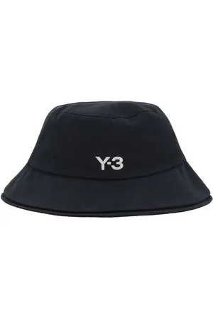 Y-3 Hats, male, , ONE SIZE, Striped Cotton Bucket Hat with Iconic Design