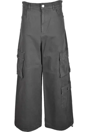 Pinko Wide Trousers, female, , M, Cargo Trousers with High Waist