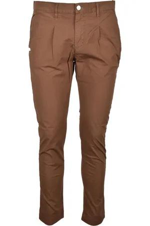 D.A. Daniele Alessandrini Chinos, male, , W29, Grey Cotton Elastane Trousers