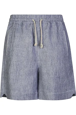 ELEVENTY Short Shorts, female, , XL, Printed Linen Viscose Athletic Bermuda Shorts
