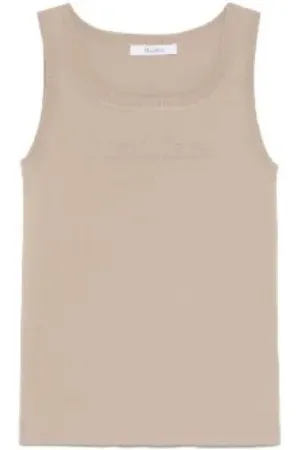 Max Mara Sleeveless Tops, female, , S, Beige Jumper Tank Top