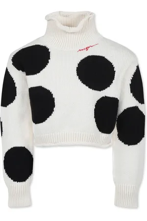 Msgm Knitwear, unisex, , 6 Y, Polka Dot Rollneck Jumper