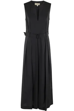 Woolrich Belted Midi Dress Sleeveless V-Neck