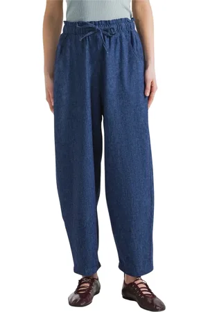 Deha Wide Trousers, female, , M, Denim Balloon Trousers