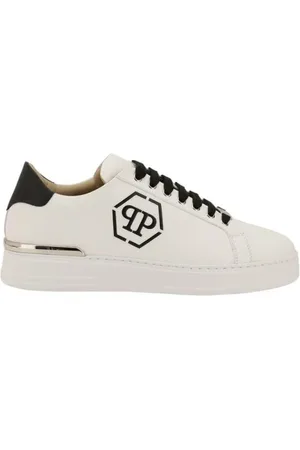 Philipp Plein Sneakers, male, , 11 UK, Embossed Monogram Lace-Up Trainers