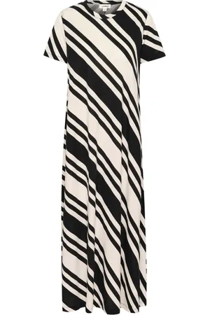 Soaked in Luxury Midi Dresses, female, , XS, and White Diagonal Dress