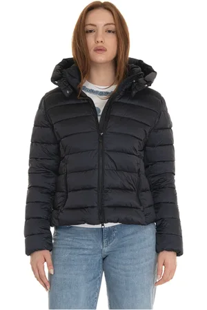 save the duck Winter Jackets, female, , XL, Quilted Short Harrington Jacket with Removable Hood