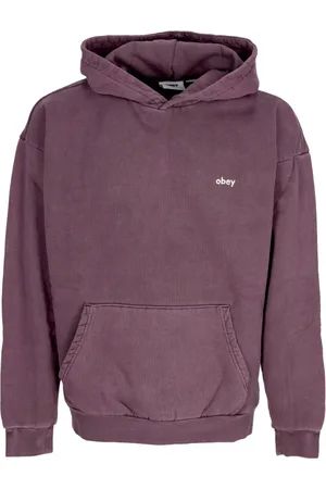 Obey Hooded Fleece Sweatshirt Plum
