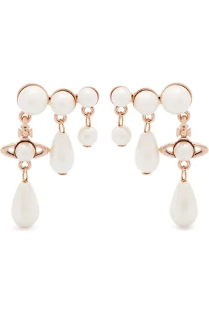 Vivienne Westwood Gold Earrings with Creamrose