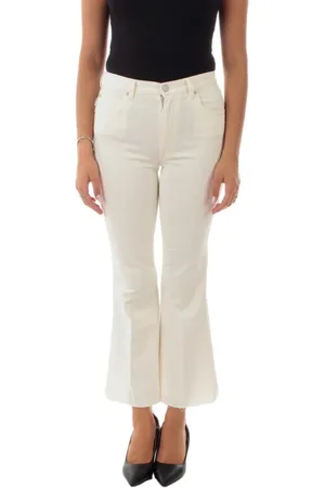 (+) people Cropped Jeans, female, , W27, Cropped Flare Slim Fit Jeans