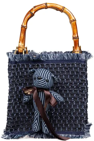 La Milanesa Handbags, female, , ONE SIZE, Teddy Bear Charm Denim Handbag
