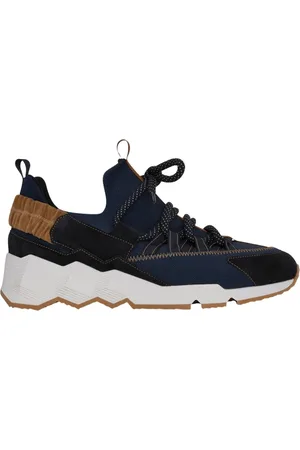 Pierre Hardy Nylon Trek Trainers with Graphic Leather