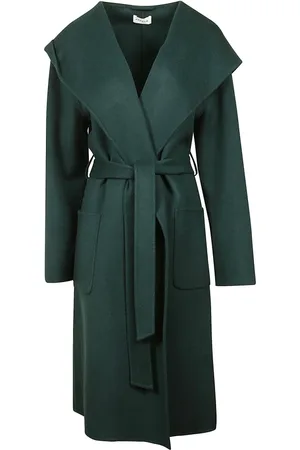 P.A.R.O.S.H. Belted Coats, female, , L, Leak Wool Midi Coat