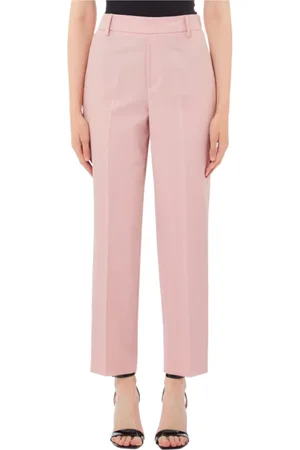 Liu Jo Straight Trousers, female, , L, Cropped Trousers with Elastic Waist
