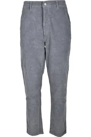 D.A. Daniele Alessandrini Chinos, male, , W32, Velvet Valencia Trousers with Button Closure