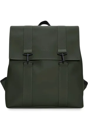 Rains Backpacks, male, , ONE SIZE, PU Fabric Backpack with Snap Compressions