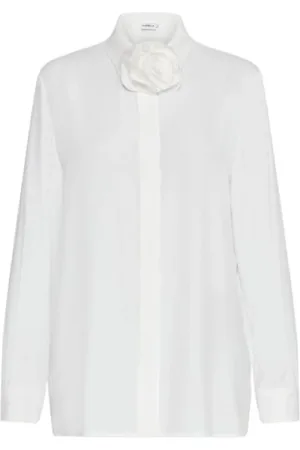 MARELLA Crepe shirt with flower belt