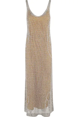 Pinko Maxi Dresses, female, , M, Mesh Openwork Dress Viggiano