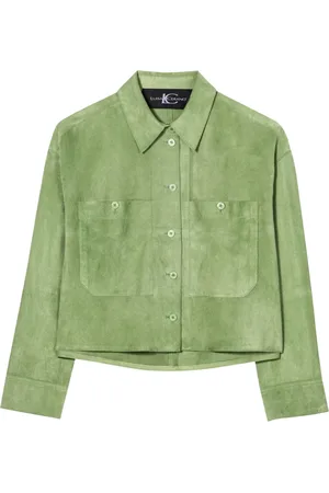 Luisa Cerano Velour Leather Shirt