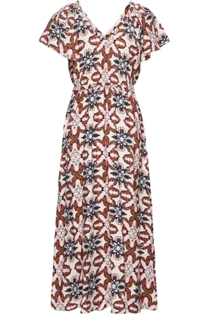 Ichi Midi Dresses, female, , M, Folklore Flower Dress