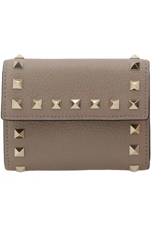 VALENTINO GARAVANI Rockstud Trifold Leather Wallet