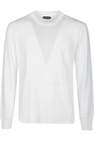 Tom Ford Long Sleeve Tops, male, , L, Casual Cotton Tee