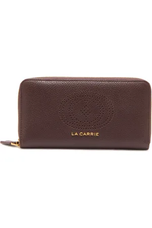 La Carrie Wallets & Cardholders, female, , ONE SIZE, Drilled Logo Big Wallet Tumbled Leather