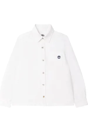 Timberland Cotton Long Sleeve Shirt with Tree Embroidery