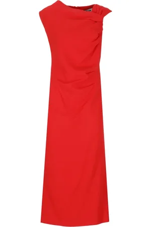 Msgm Viscose Sleeveless Dress with Drape