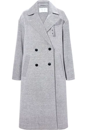 Proenza Schouler Double-Breasted Coats, female, , XS, Ronan Coat in Soft Twill Coating