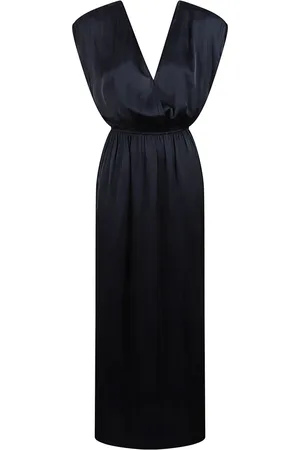 Zadig & Voltaire Satin V-neck Dress with Elastic Waist