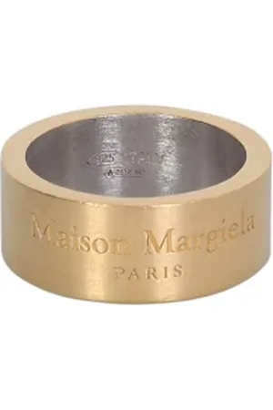 Maison Margiela Rings, female, , L, Engraved Logo Band Ring Matte Finish