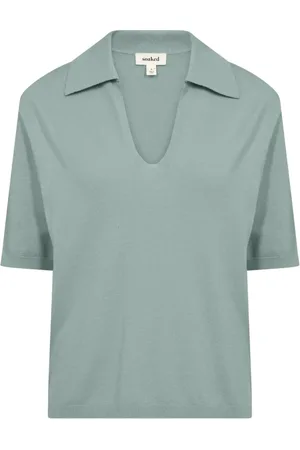 Soaked in Luxury V-neck Knitwear, female, , L, Polo Pullover Knitwear