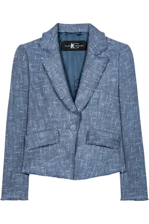 Luisa Cerano Blazers, female, , M, Vintage Tweed Blazer with Fringe Detail