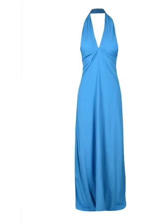 SEMICOUTURE Midi Dresses, female, , S, Chiffon Long Dress with Open Back