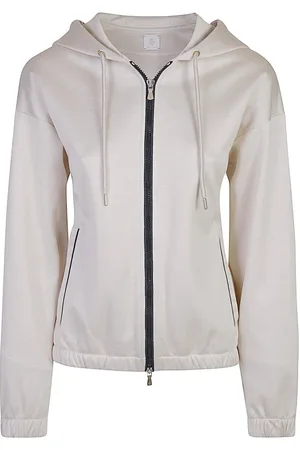ELEVENTY Zip-throughs, female, , XL, Hooded Full Zip Sweatshirt with Lurex