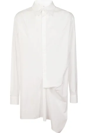 YOHJI YAMAMOTO Shirts, female, , M, Cotton Shirt with Asymmetric Design
