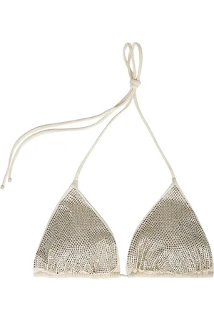 MC2 SAINT BARTH Golden Sequin Bikini Top Annabelle