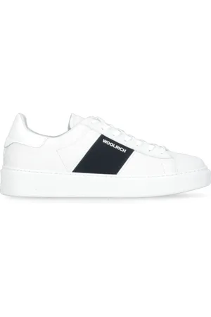 Woolrich Sneakers, male, , 8 UK, Leather Trainers with Contrasting Inserts