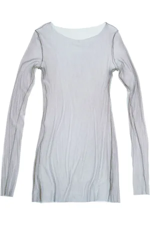 Cortana Long Sleeve Tops, female, , L, t de tul, top gris fonce