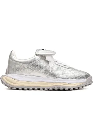 MIHARA YASUHIRO Silver Leather Low-Top Sneaker