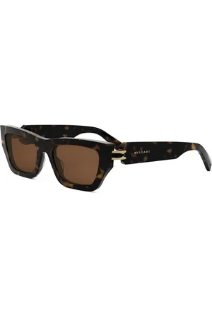Bvlgari Sunglasses, unisex, , 54 MM, Rectangular Sunglasses with Havana Details