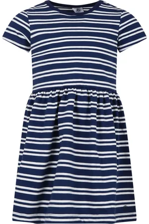 Petit Bateau Casual Short-Sleeved Dress with Ruffles