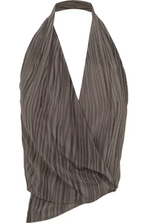 Cortana Sleeveless Tops, female, , M, Etna, calm silk top print