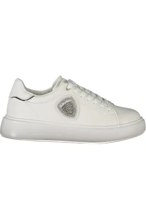 Blauer Sneakers, female, , 3 UK, Silver Rhinestone Leather Trainers