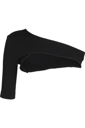 ANDREA ADAMO Long Sleeve Tops, female, , XS, Mono Shoulder Jersey Top