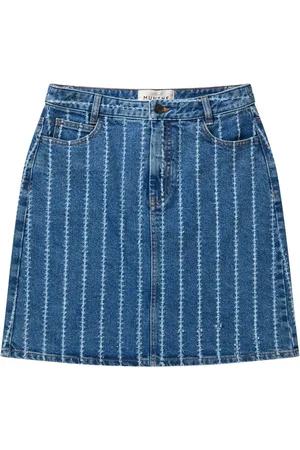 Munthe Denim Skirts, female, , XL, Striped Denim Skirt