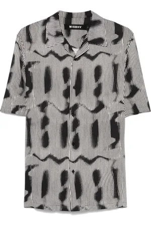 MISBHV Short Sleeve Shirts, male, , M, Viscose Shirt with Spray Design
